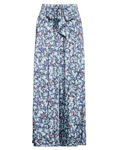 High Perpetual Woman Pants Navy Size 12 Polyester In Blue