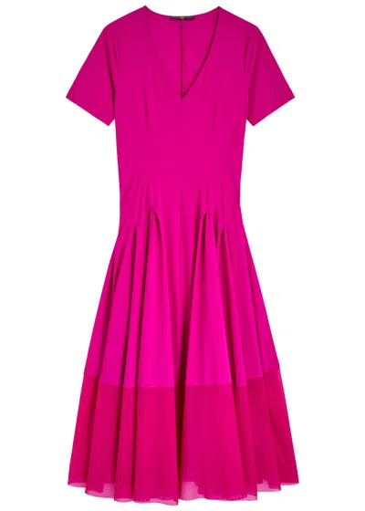 High Playtime Stretch-jersey Midi Dress In Pink