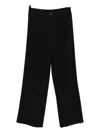 High Pleated Trousers In Black