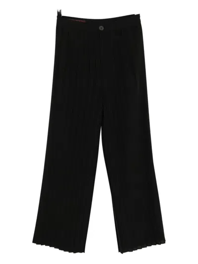 High Pleated Trousers In Black