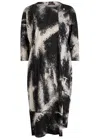 High Prelude Printed Stretch-polyamide Midi Dress In Black