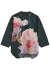 HIGH HIGH PRINTED SATIN BLOUSE