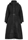 High Scuttle Hooded Quilted Shell Parka In Black