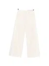 High Side Panel Trousers In White