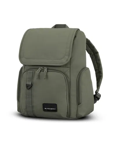 High Sierra Lineage 15" Flap Backpack In Green