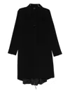 High Single-breasted Coat In Black