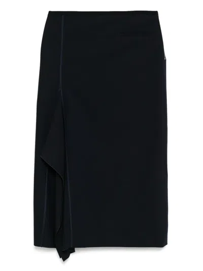 High Sketch-out Ruffle Skirt In Black