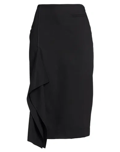 High Sketch Out Woman Midi Skirt Black Size 12 Polyester, Viscose, Elastane