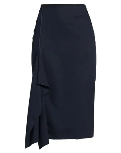 High Sketch Out Woman Midi Skirt Midnight Blue Size 10 Polyester, Viscose, Elastane