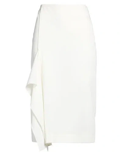 High Sketch Out Woman Midi Skirt Off White Size 8 Polyester, Viscose, Elastane