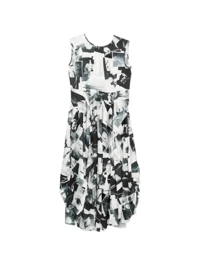 High Sparky Print Midi Dress In Black