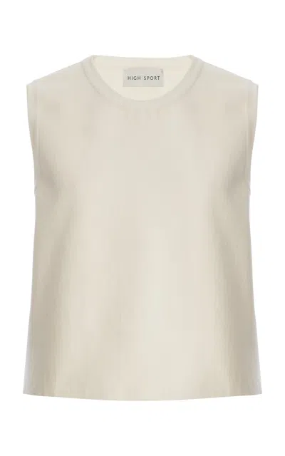High Sport Asa Cotton-blend Top In Ivory