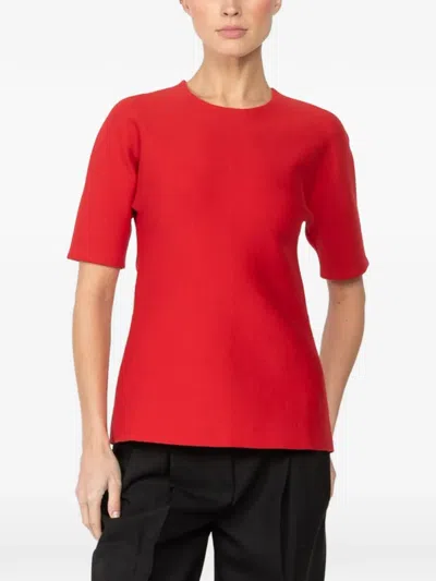 High Sport Bianca Short-sleeves Blouse In Red