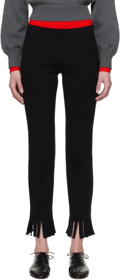 High Sport Black Fringe Louis Trousers In 001 Black