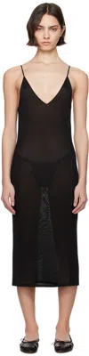 High Sport Black Slinky Gabe Midi Dress