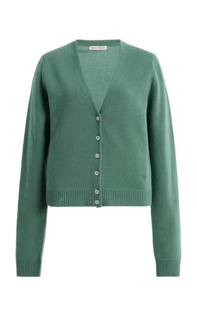 High Sport Cardi Wool-cashmere Cardigan In Green