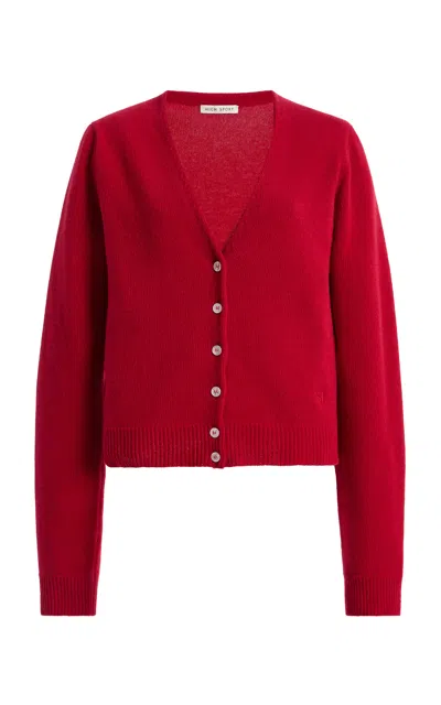 High Sport Cardi Wool-cashmere Cardigan In Red