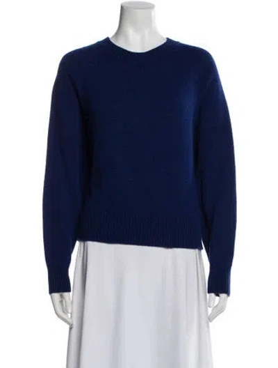 Pre-owned High Sport Cashmere Crew Neck Sweater In Blue