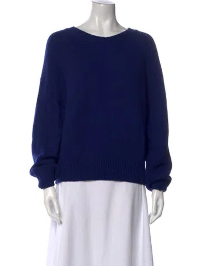 Pre-owned High Sport Cashmere Scoop Neck Sweater In Blue