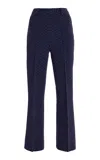 High Sport Charlie Cotton-blend Geo-jacquard Flared Pants In Purple