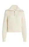 High Sport Chester Ribbed-knit Cotton-blend Sweater In Ivory