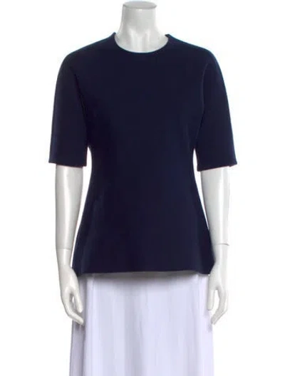 Pre-owned High Sport Crew Neck Short Sleeve Top In Blue