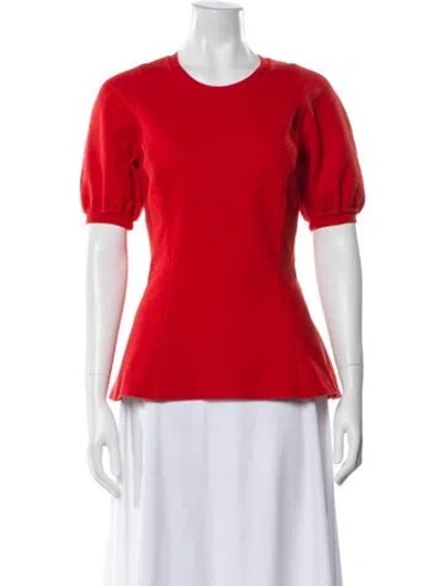 Pre-owned High Sport Crew Neck Short Sleeve Top In Red