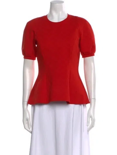 Pre-owned High Sport Crew Neck Short Sleeve Top In Red