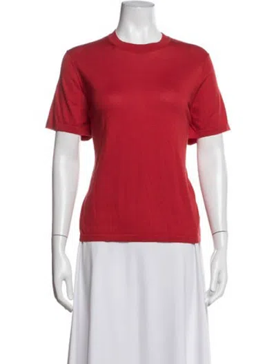 Pre-owned High Sport Crew Neck Short Sleeve T-shirt In Red