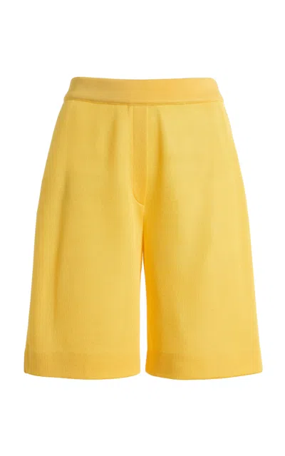 High Sport Exclusive Joy Slinky Knit Shorts In Yellow