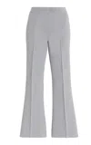 High Sport Exclusive Kick Metallic Cotton Knit Cropped Flared Pants In Silver