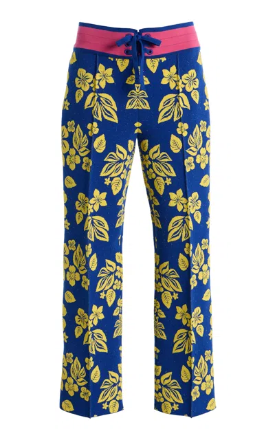 High Sport Exclusive Lane Floral Pants In Blue