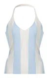High Sport Exclusive Maira Striped Halter Top In Multi