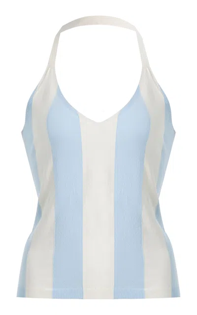 High Sport Exclusive Maira Striped Halter Top In Multi