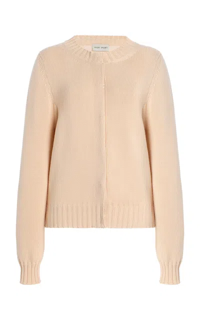 High Sport Exclusive Riviera Cotton Cardigan In Neutral