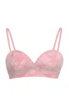 High Sport Exclusive Riviera Floral Bra Top In Pink