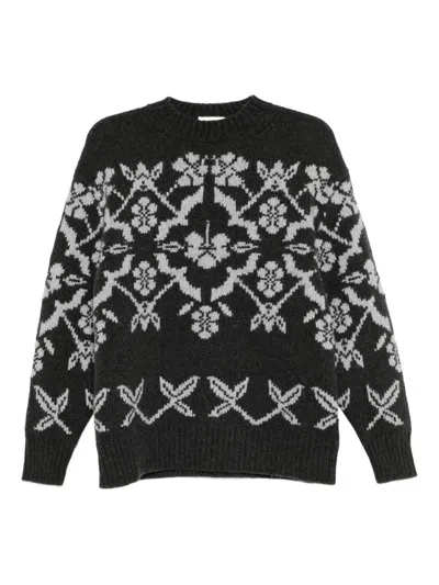 High Sport Fairisle Jumper In Black