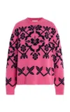 High Sport Georgia Fair Isle Wool Sweater In Pink