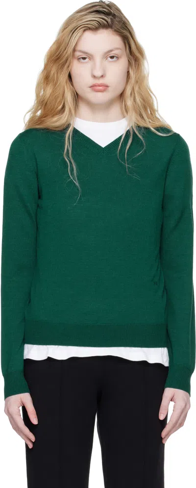 High Sport Green Billie Vneck Sweater