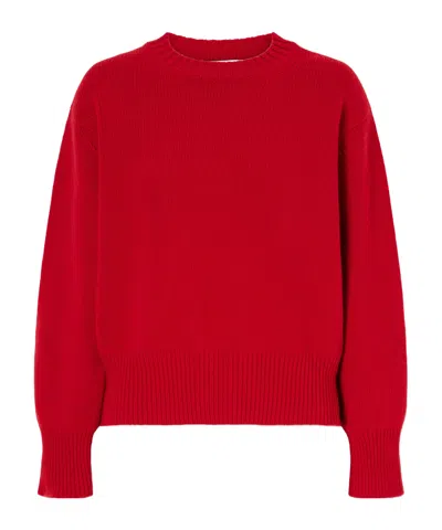 High Sport Haley Wool And Cashmere-blend Sweater In Red