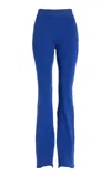 High Sport Hannah Ribbed-knit Flared Pants In Navy