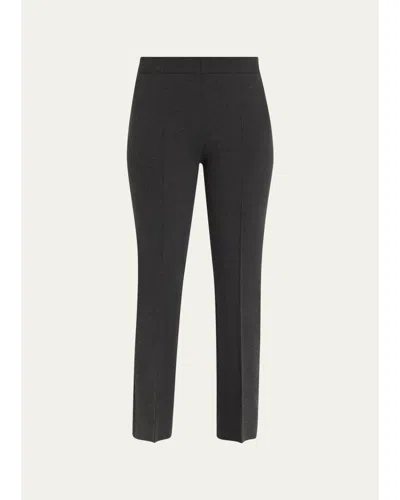 High Sport Kick Cotton-knit Kickflare Ankle Pull-on Pants In Black