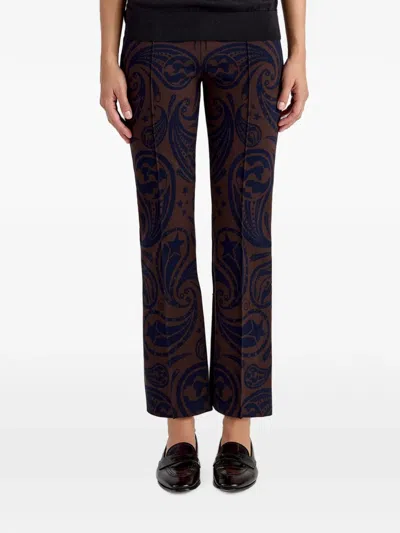 High Sport Kick Cropped Trousers In Multi