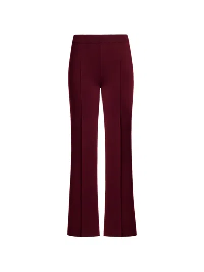 High Sport Kick Flare Red Trousers In Brown
