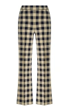 High Sport Kick Flared Stretch-cotton Knit Pants In Navy