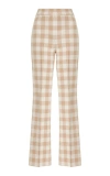 High Sport Kick Flared Stretch-cotton Knit Pants In Neutral