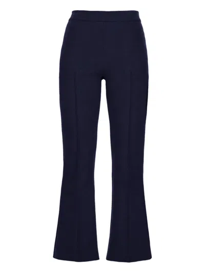 High Sport Kick Pull-on Cropped Trousers In Blue