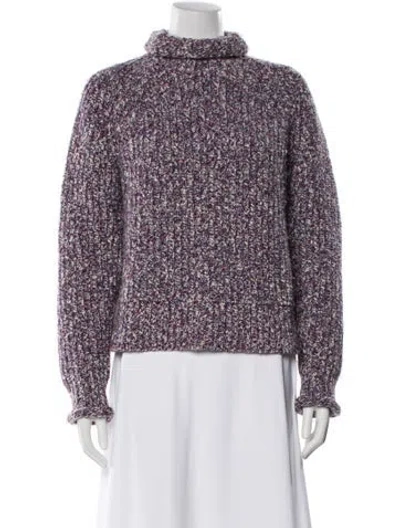 Pre-owned High Sport Lambswool Turtleneck Sweater In Purple