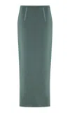 High Sport Lawton Knit Maxi Skirt In Blue