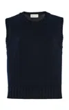 High Sport Linda Cotton Sweater Vest In Navy
